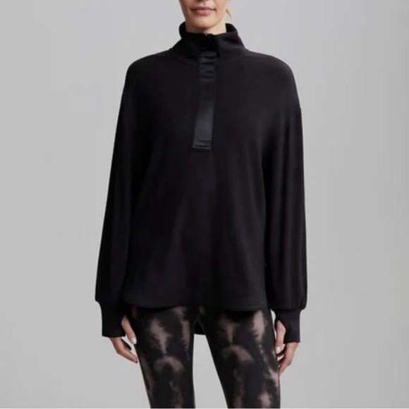 Varley Tops - Varley Roeder Half Zip Midlayer Pullover Sweatshirt Black Size Small 1/4 Zip